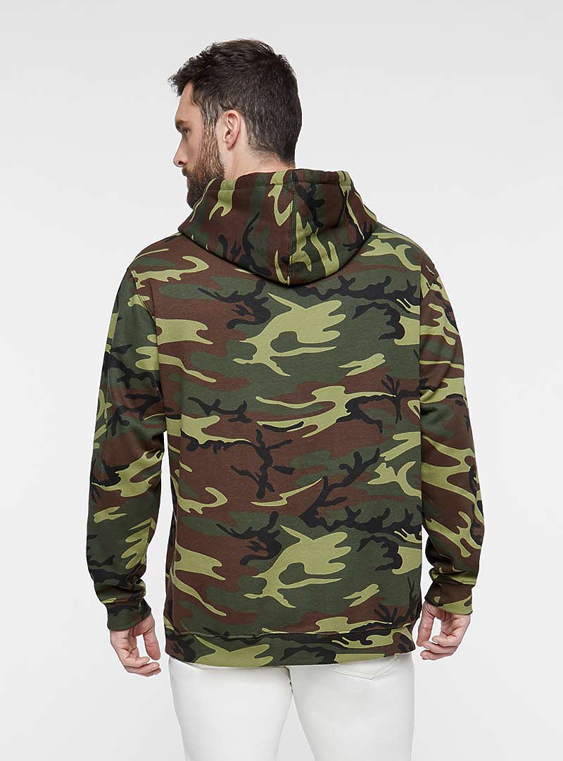 ADULT CAMO PULLOVER HOODIE | LAT-Apparel