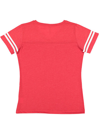 LADIES V-NECK FOOTBALL TEE | LAT-Apparel