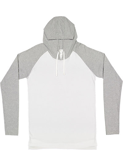 UNISEX LNG SLV RAGLAN HOOD TEE | LAT-Apparel