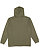 UNISEX FULL ZIP FLEECE Military Green BACK