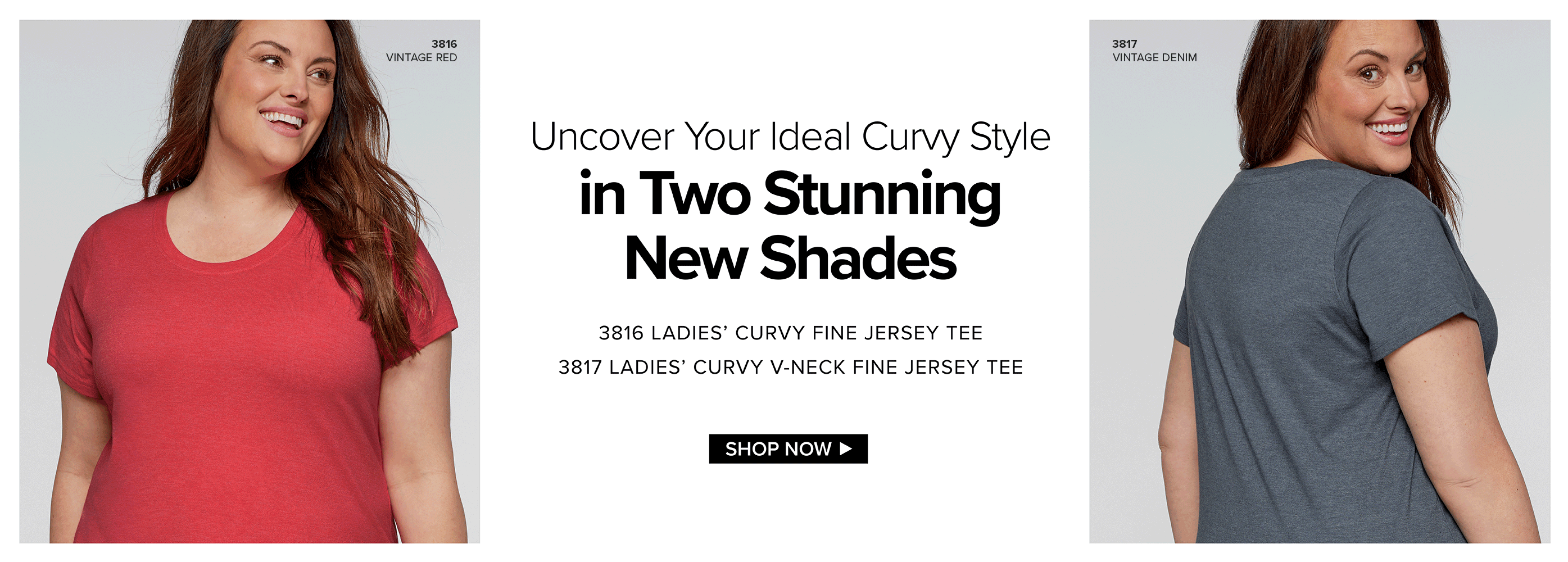 LAT Apparel 3816 & 3817 Ladeis Curvy Tees
